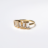 (ホワイトトパーズ/gold) cobble vow ring