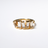 (ホワイトトパーズ/gold) cobble vow ring