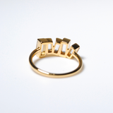 (ホワイトトパーズ/gold) cobble vow ring