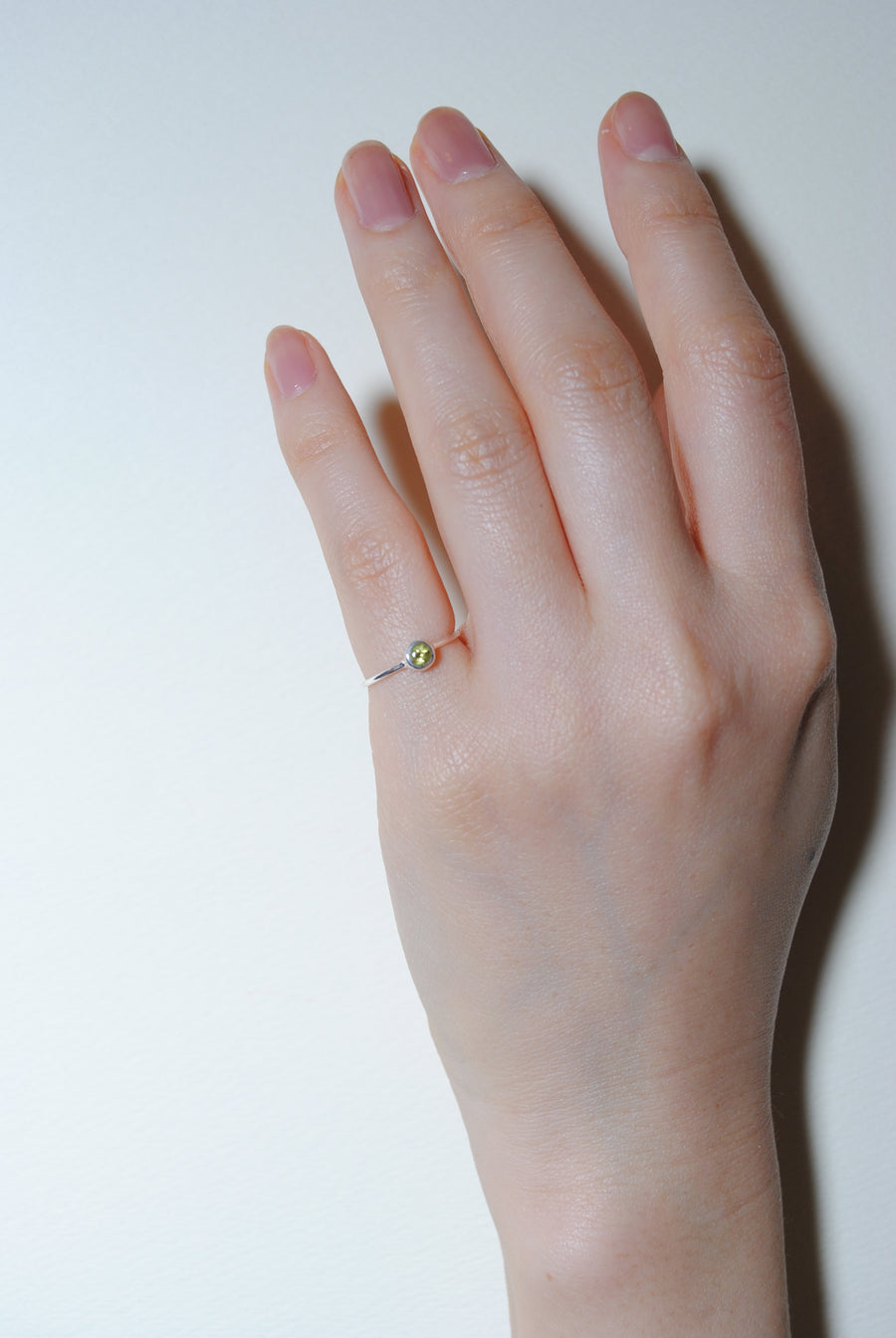 (12誕生石/silver) birth pinky ring