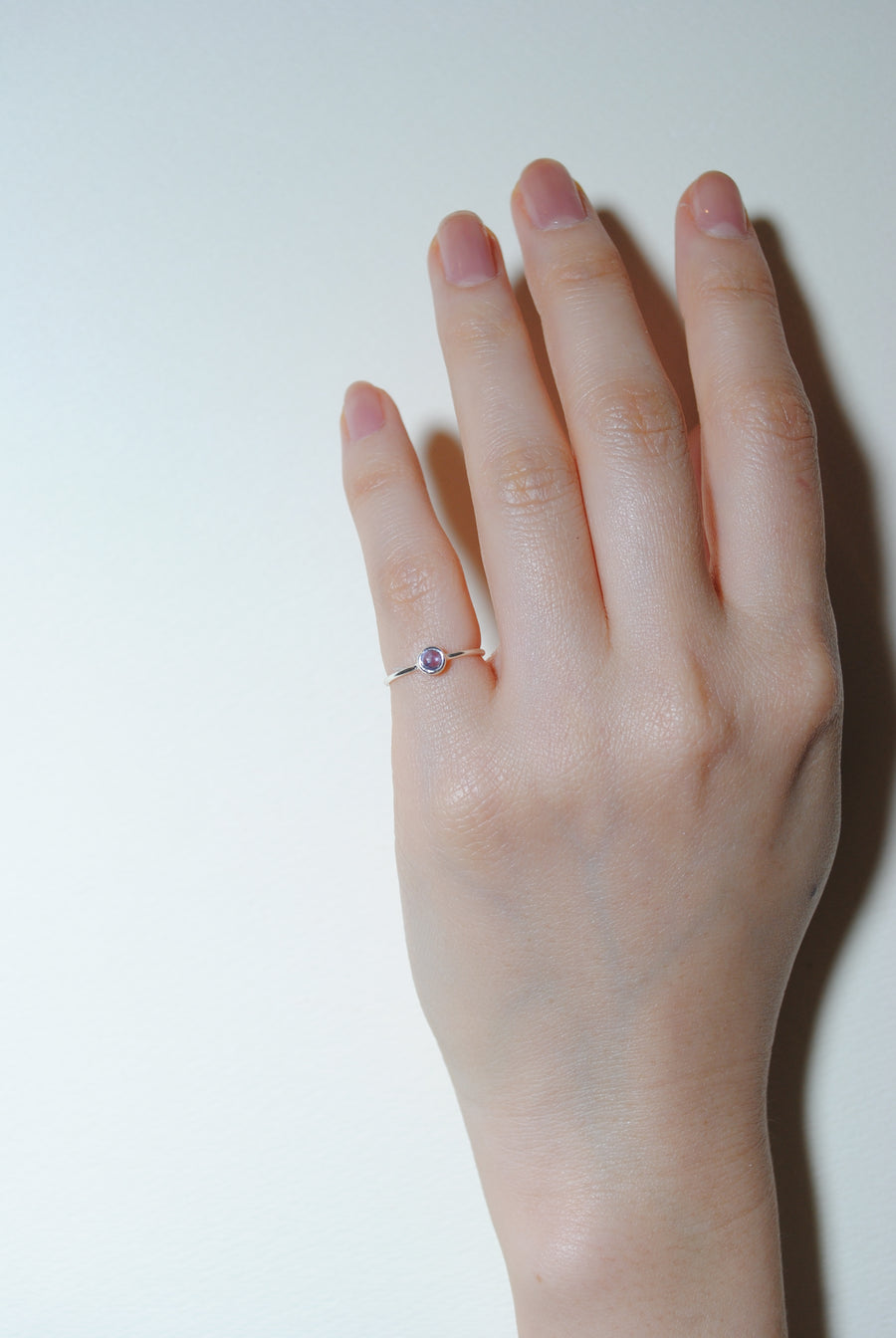 (12誕生石/silver) birth pinky ring