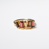 (スモーキークオーツ&ガーネット&シトリン/gold) cobble vow ring