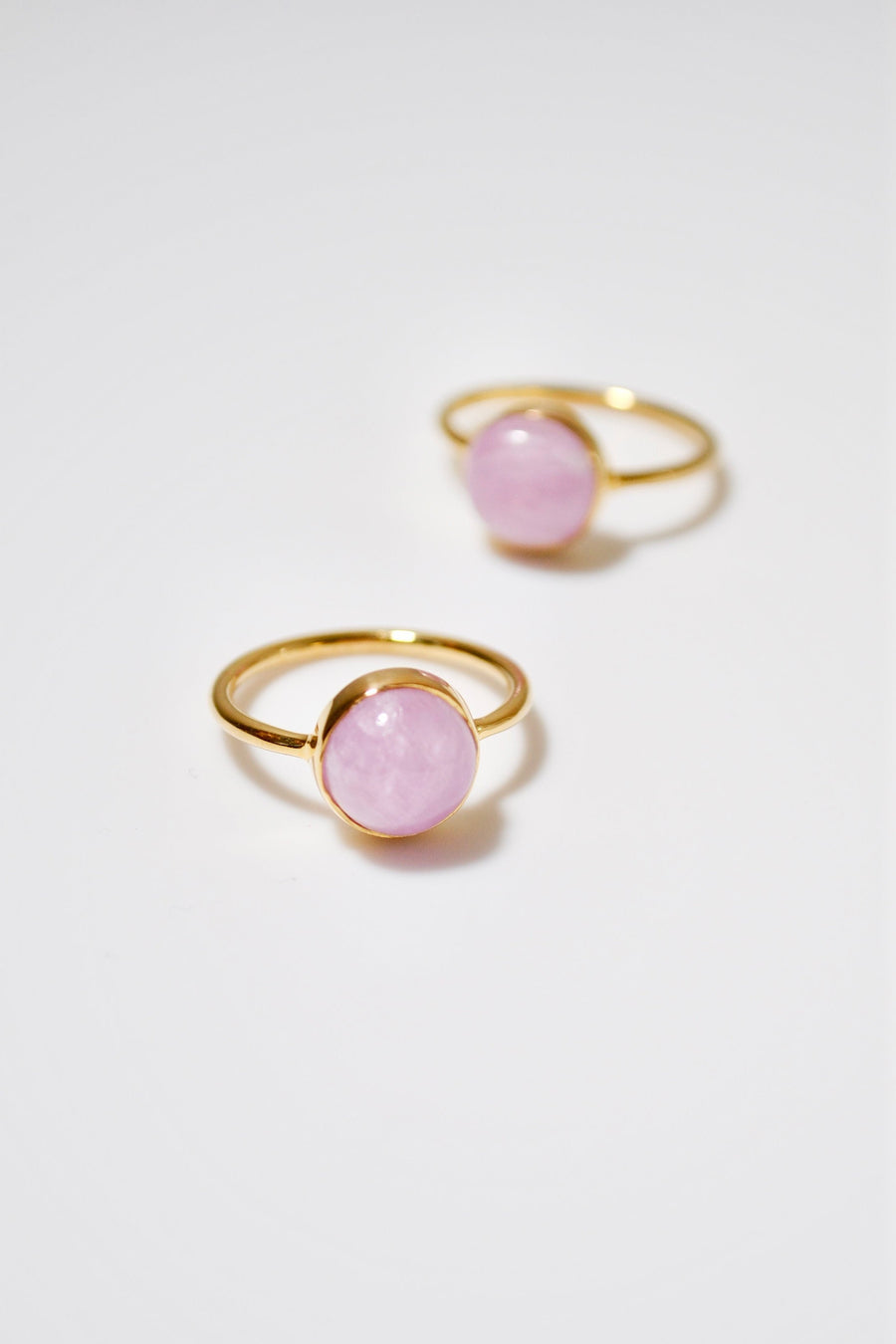 (クンツァイト/gold)simple dot ring