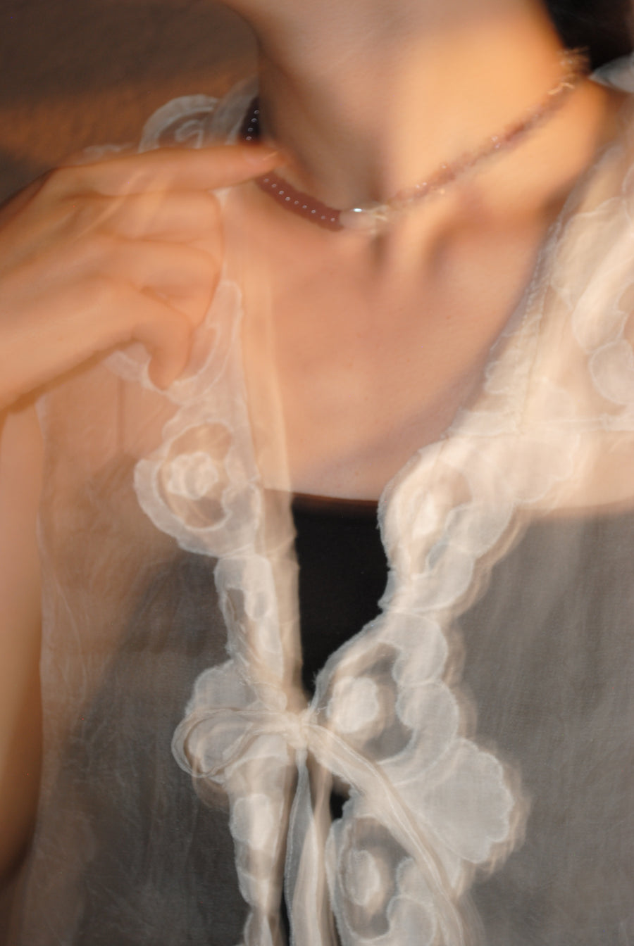 (マルチフローライト_アイオライト_パール) 2way playful rosary necklace