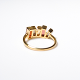 (スモーキークオーツ&ガーネット&シトリン/gold) cobble vow ring