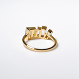 (ペリドット&アクアマリン&ホワイトトパーズ/gold) cobble vow ring