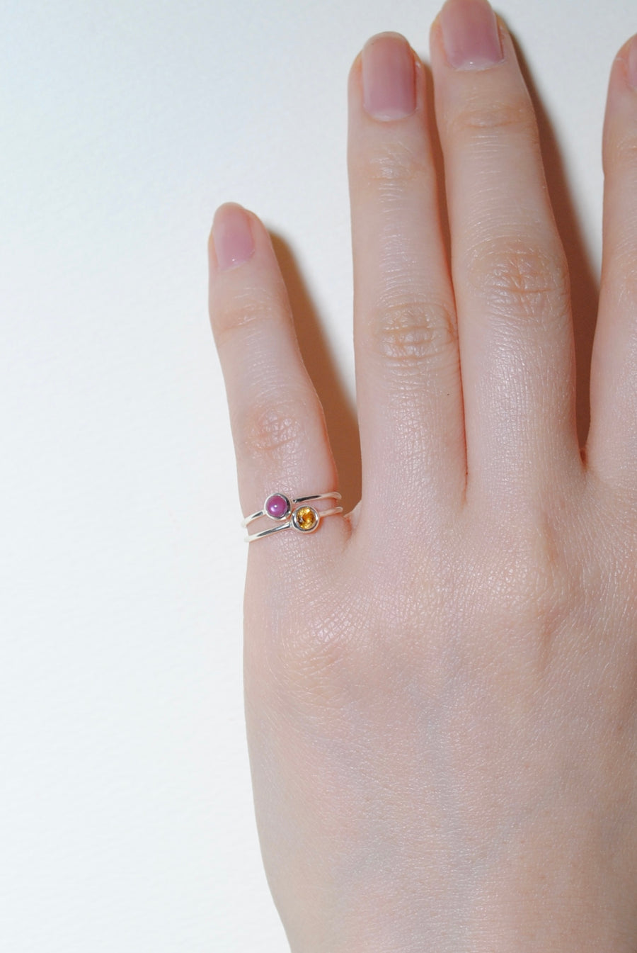 (12誕生石/silver) birth pinky ring