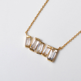 (ホワイトトパーズ/gold) cobble vow necklace