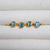 (ロンドンブルートパーズ/gold) rect petit ring