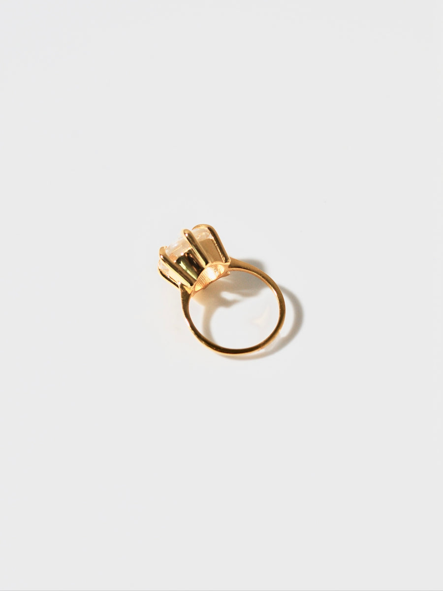 (Crystal/gold) Danger Star Inside Ring