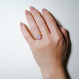 (クンツァイト/gold)simple dot ring