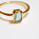 (ミントフローライト/gold) rect petit ring