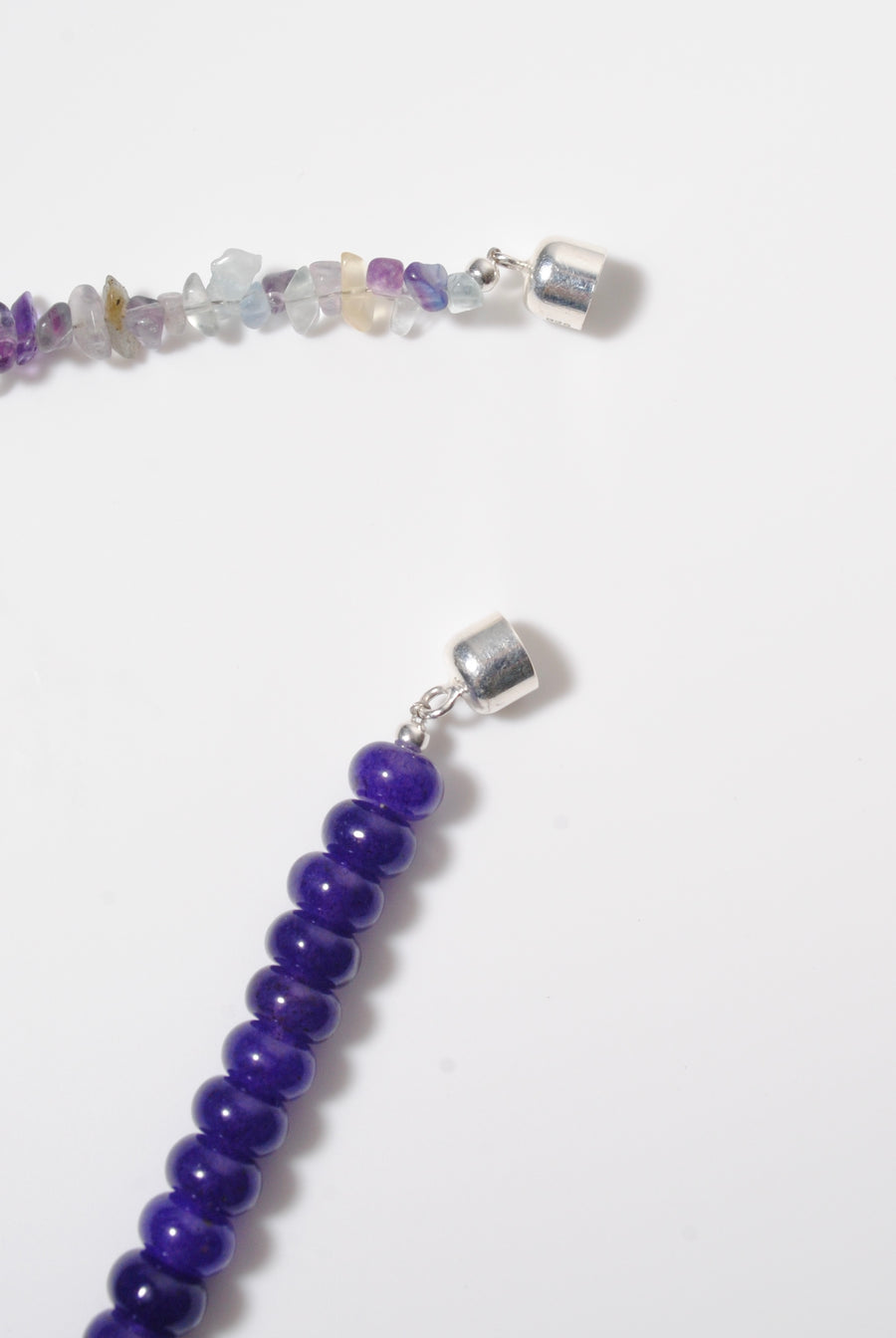(マルチフローライト_アイオライト_パール) 2way playful rosary necklace