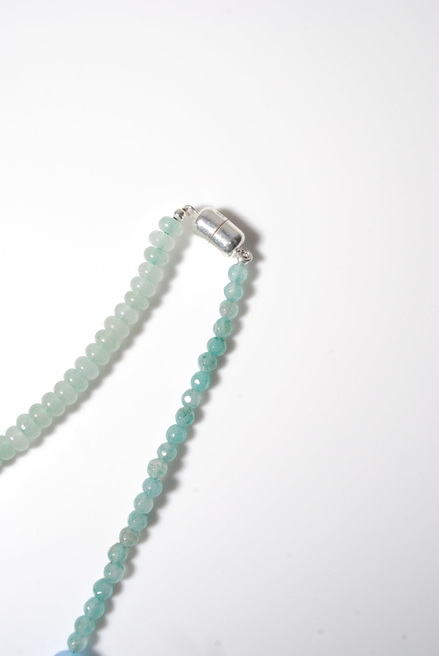 (グリーンアベンチュリン_ブルーカルセドニー) 2way playful rosary necklace