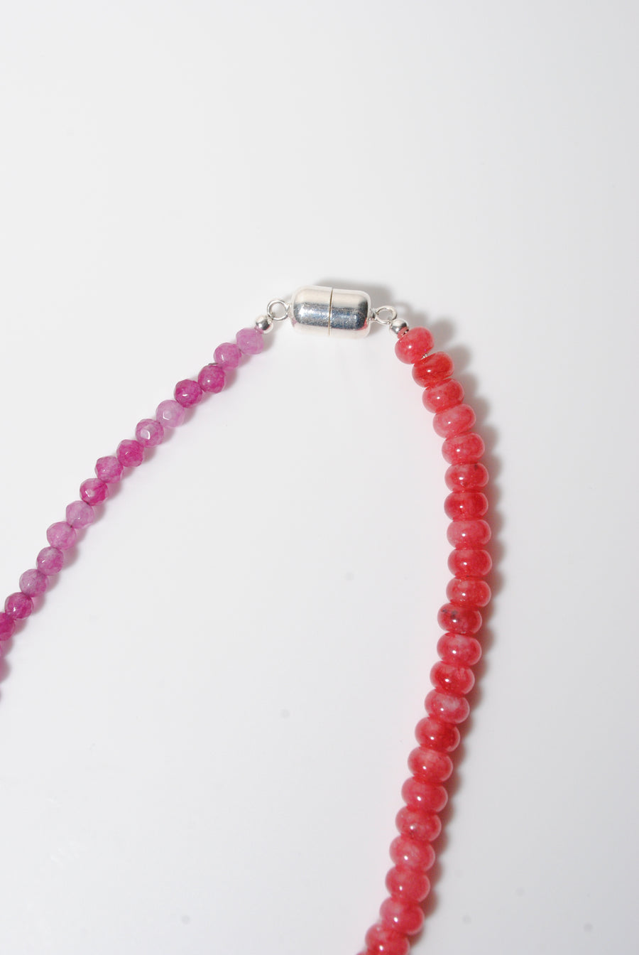 (ピンククオーツ_ルビークオーツ_パール) 2way playful rosary necklace