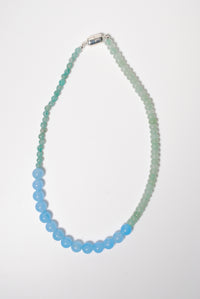 グリーンアベンチュリン_ブルーカルセドニー) playful rosary necklace