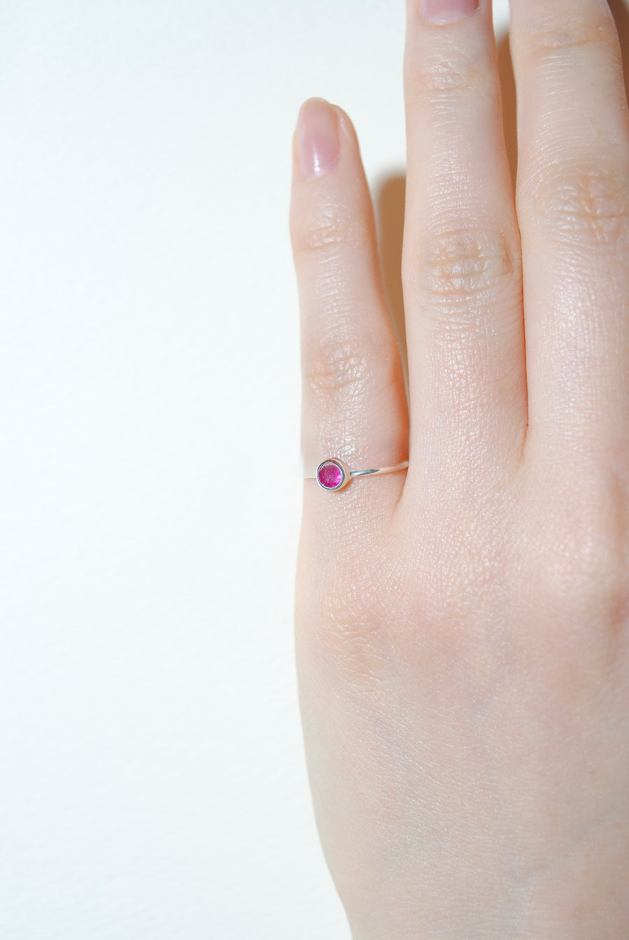 (12誕生石/silver) birth pinky ring