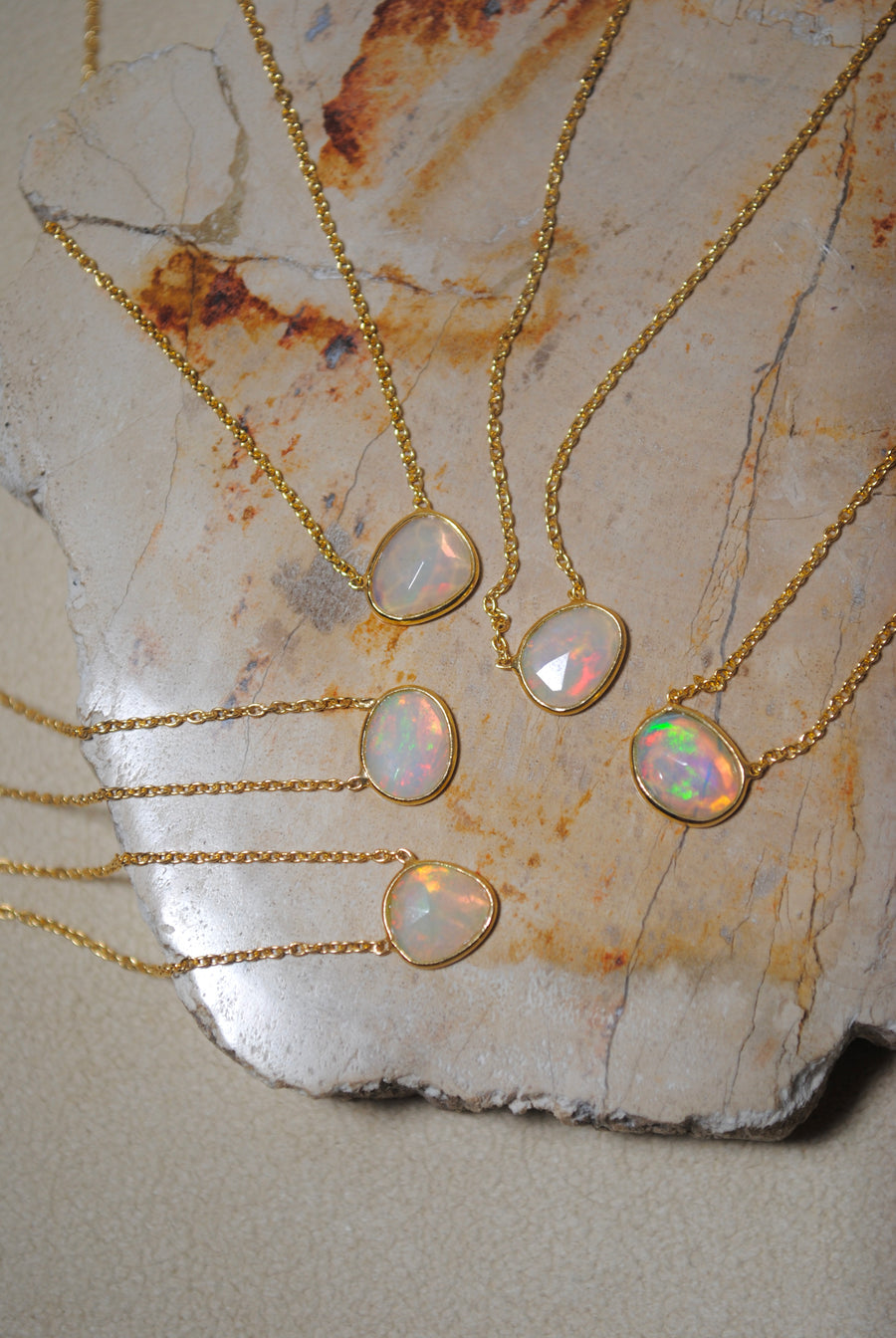 (ホワイトオパール/gold) THE islan necklace