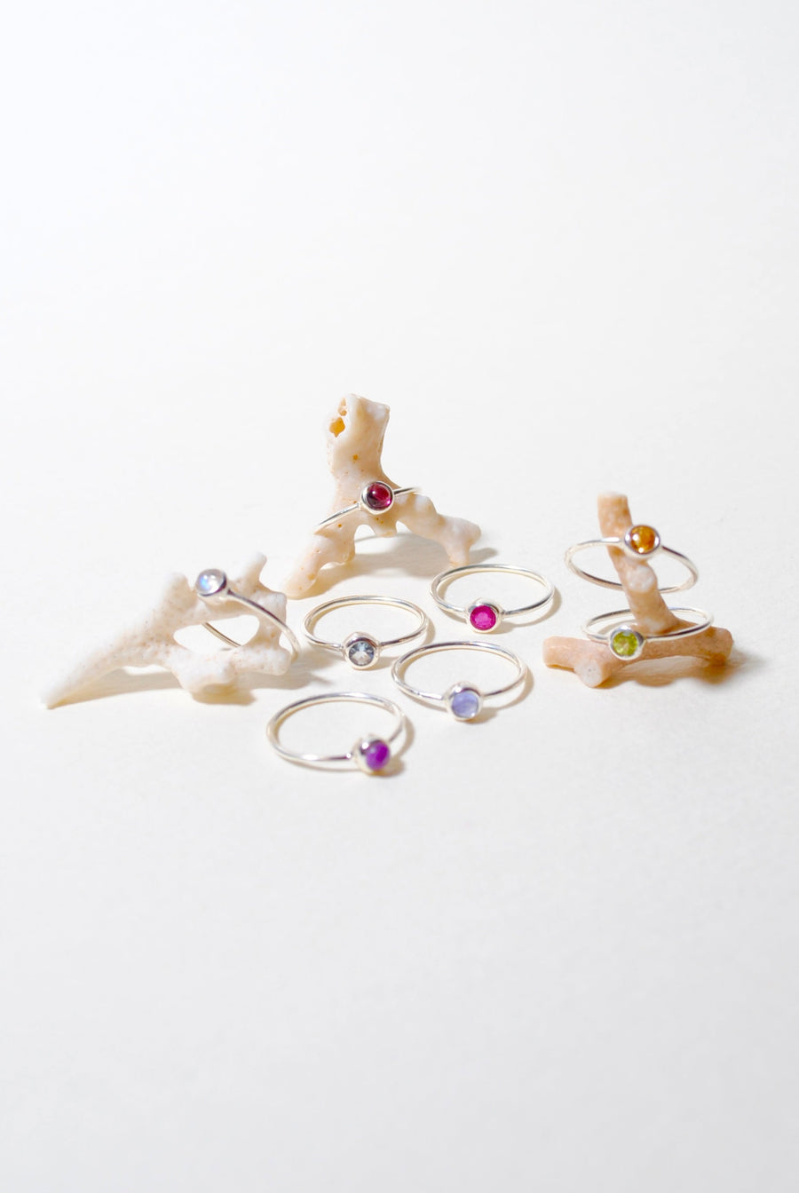 (12誕生石/silver) birth pinky ring