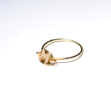 【予約商品】(モアサナイト/gold_silver) ABC plate ring