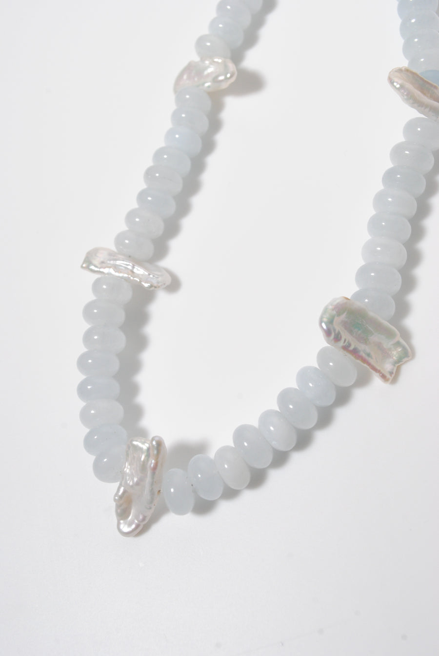 (アクアクオーツ_パール) 2way playful rosary necklace