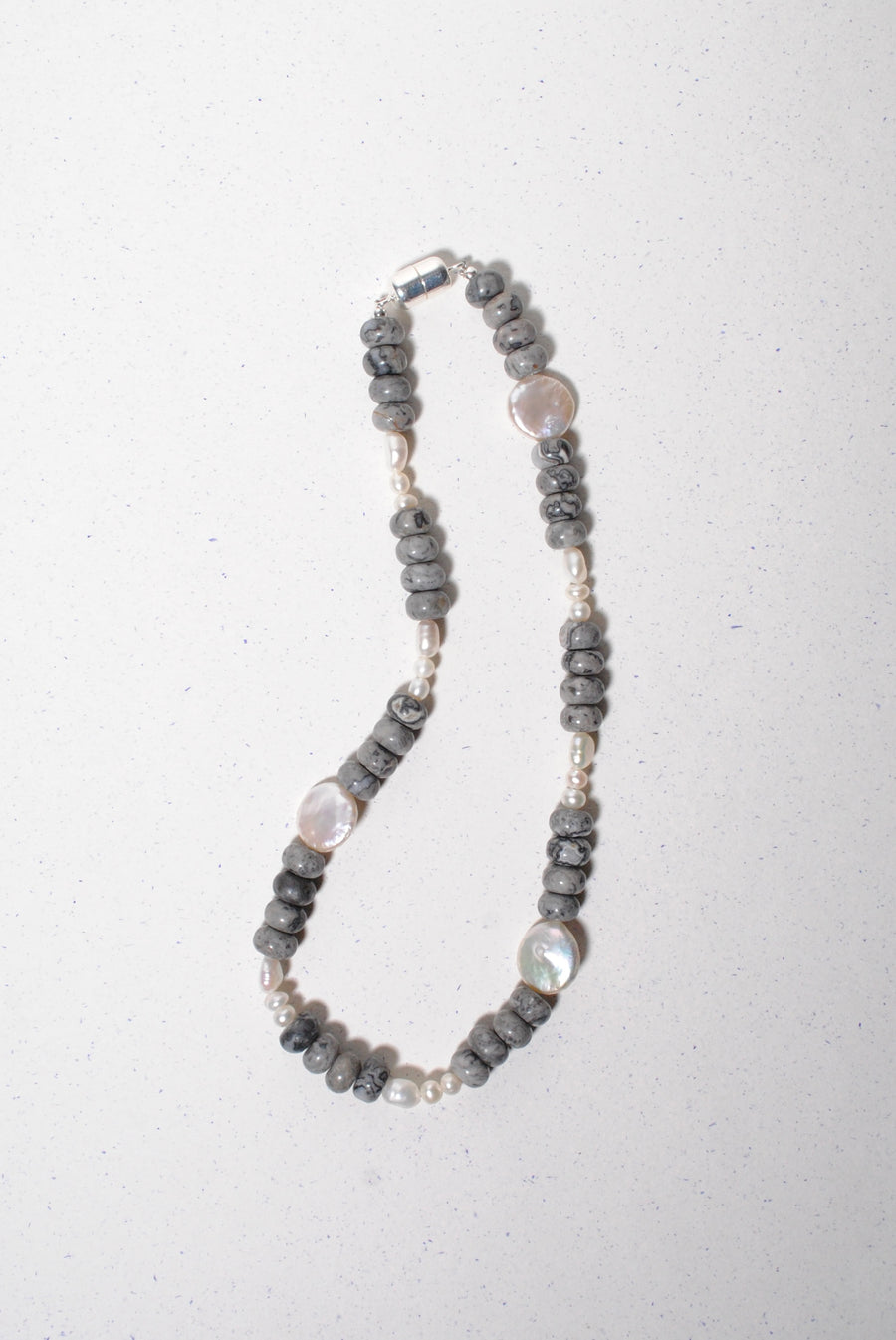 (ピカソジャスパー_パール) 2way playful rosary necklace