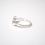 (スモーキークオーツ/silver) twin gap ring