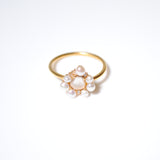 (ダイヤモンド/gold) snow flower ring