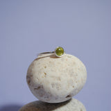 (ペリドット/silver) hemisphere basic circle ring