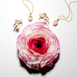 【2way】(プレナイト/gold) hemisphere bril oval necklace