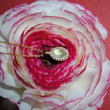 【2way】(プレナイト/gold) hemisphere bril oval necklace