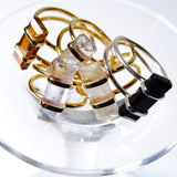 (ピンクアメジスト/gold) rect bandage ring