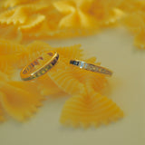 (ブラックオニキス&ホワイトトパーズ/GOLD)bi-color 3way square eternity ring