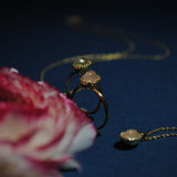 【2way】(プレナイト/gold) hemisphere bril oval necklace