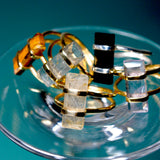 (ピンクアメジスト/gold) rect bandage ring