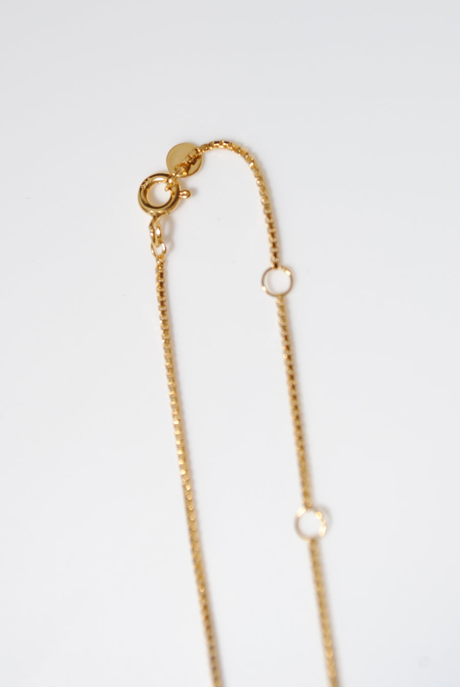 (ミルキーアクアマリン/gold) rope around-square- necklace