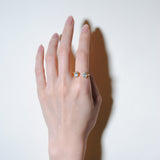 (ブルートパーズ/gold) twin gap ring