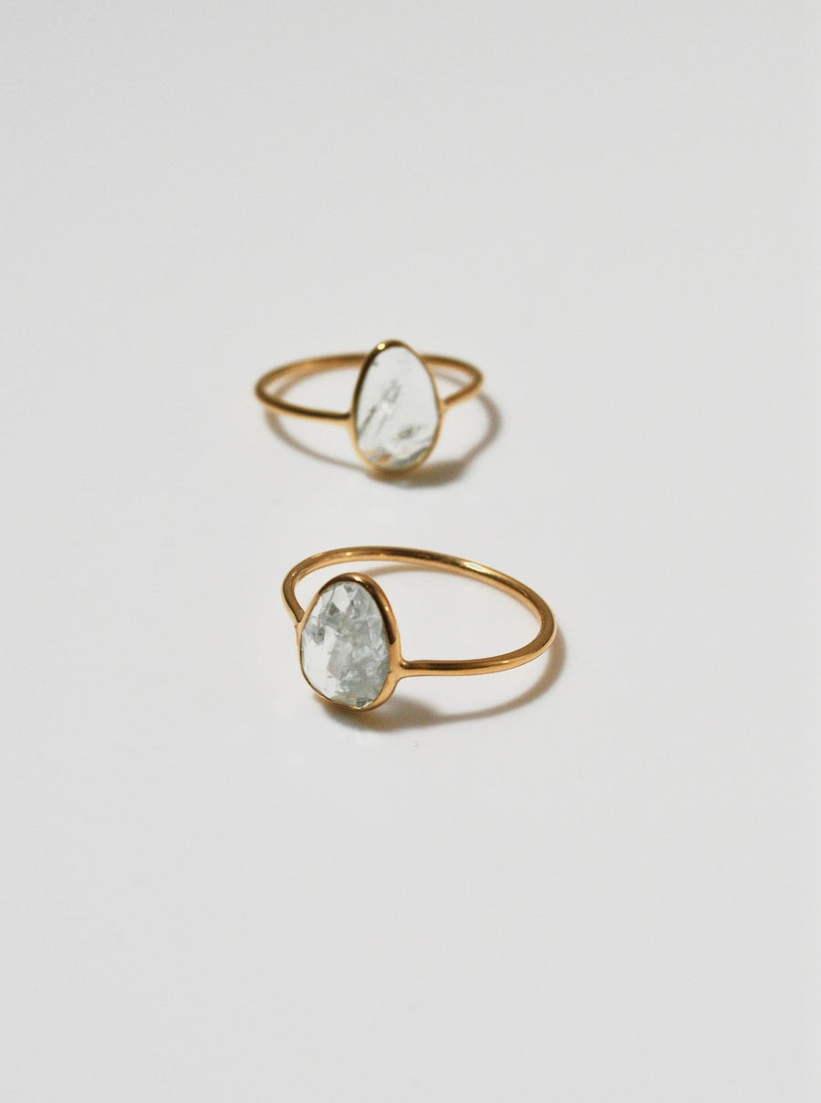 (アクアマリン/gold)：THE islan ring