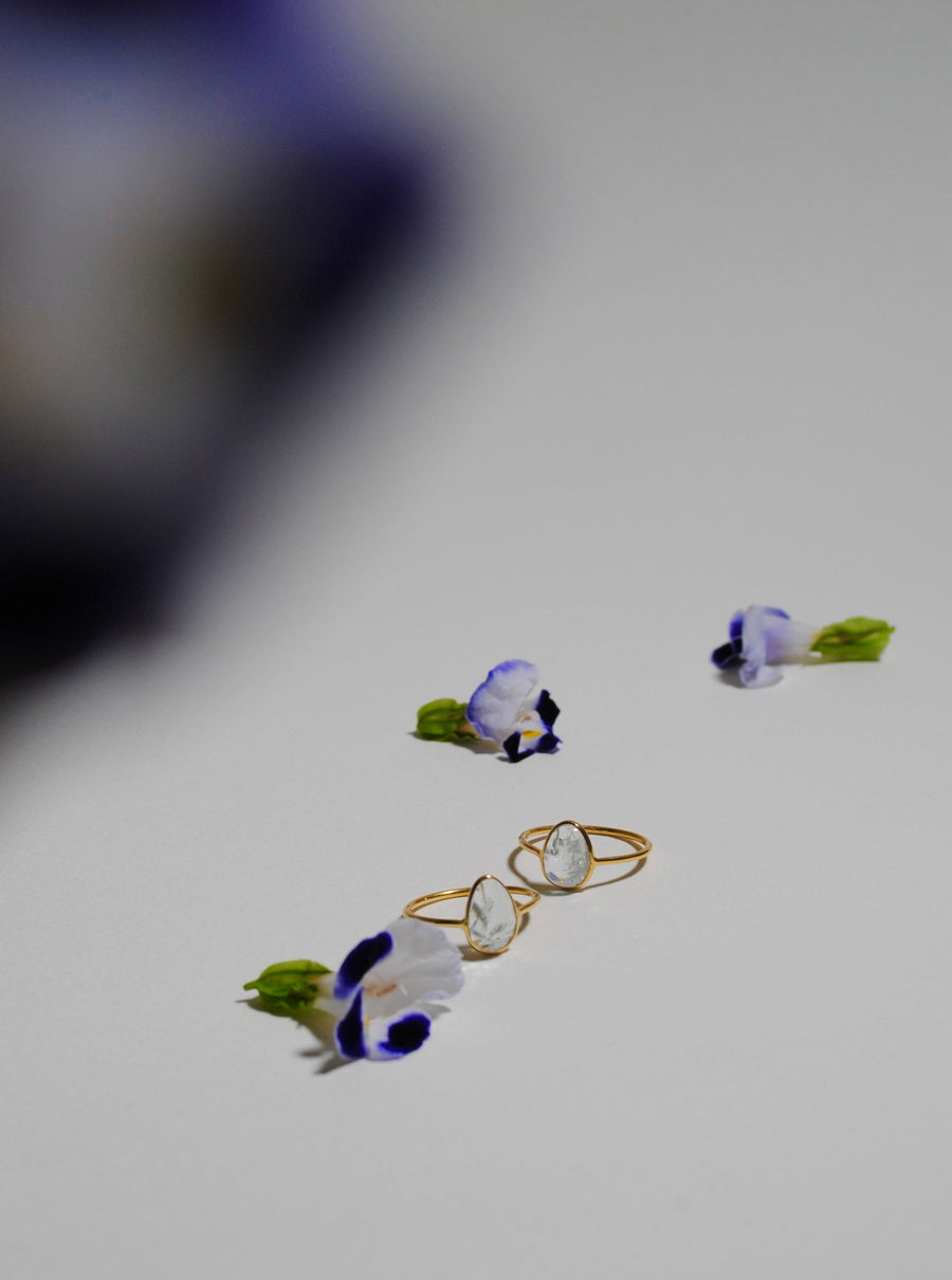 (アクアマリン/gold)：THE islan ring
