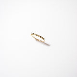 (ブラックオニキス&ラブラドライト/gold) dot half eternity ring