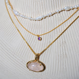 (パール/silver)  baby pearl necklace