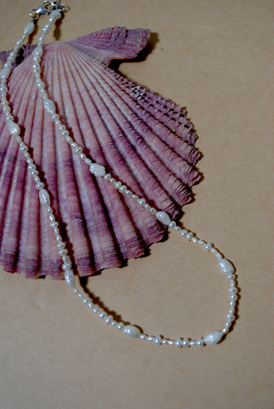 (パール/silver)  baby pearl necklace