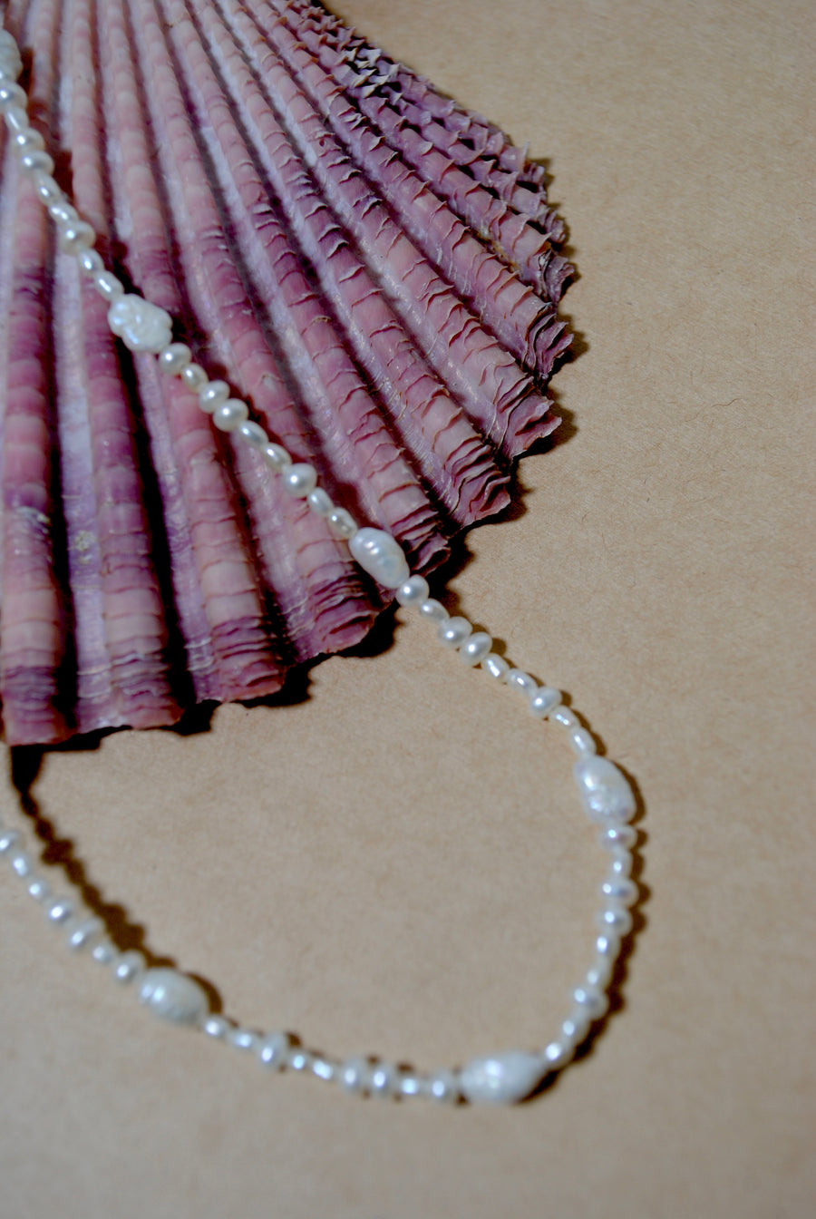 (パール/silver)  baby pearl necklace