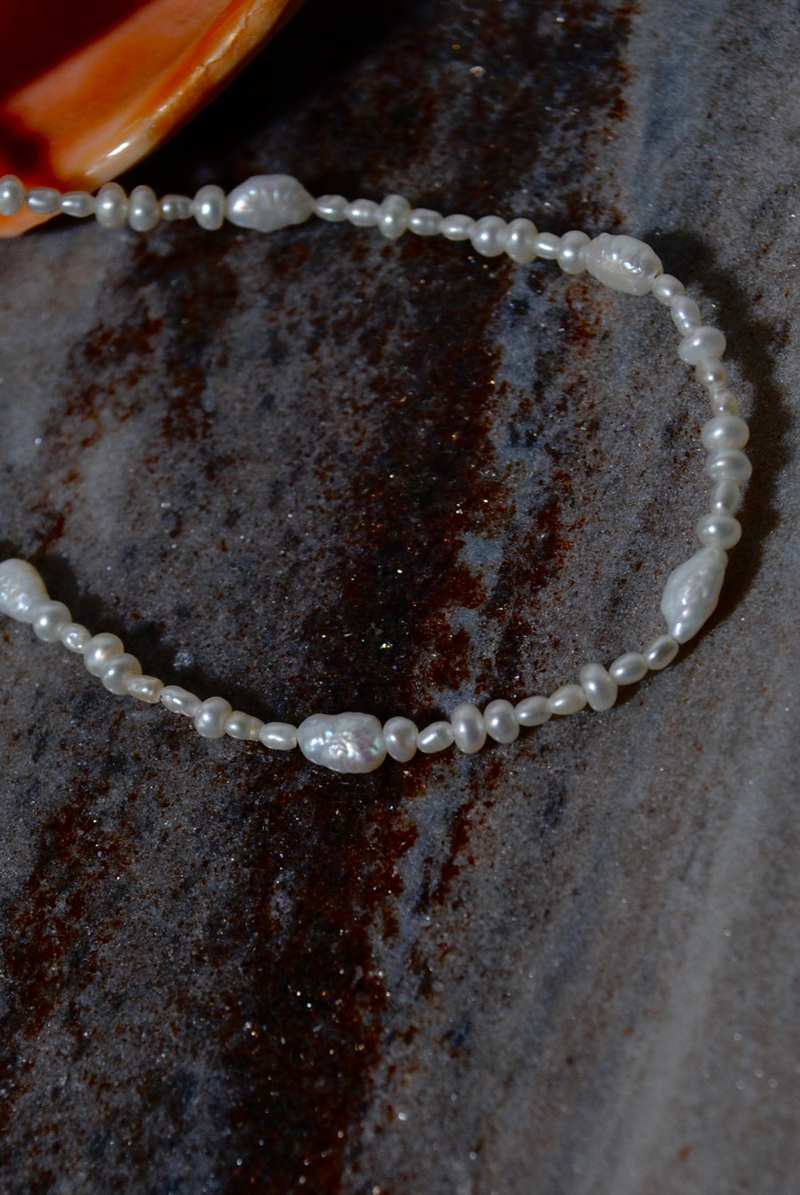 (パール/silver)  baby pearl necklace