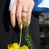 (グリーンオニキス&ラベンダーアメジスト＆ブルートパーズ/gold) dot half eternity ring