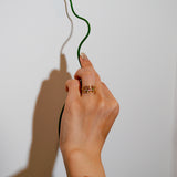 (レインボームーンストーン&ラベンダーアメジスト＆ブルートパーズ/gold) dot half eternity ring