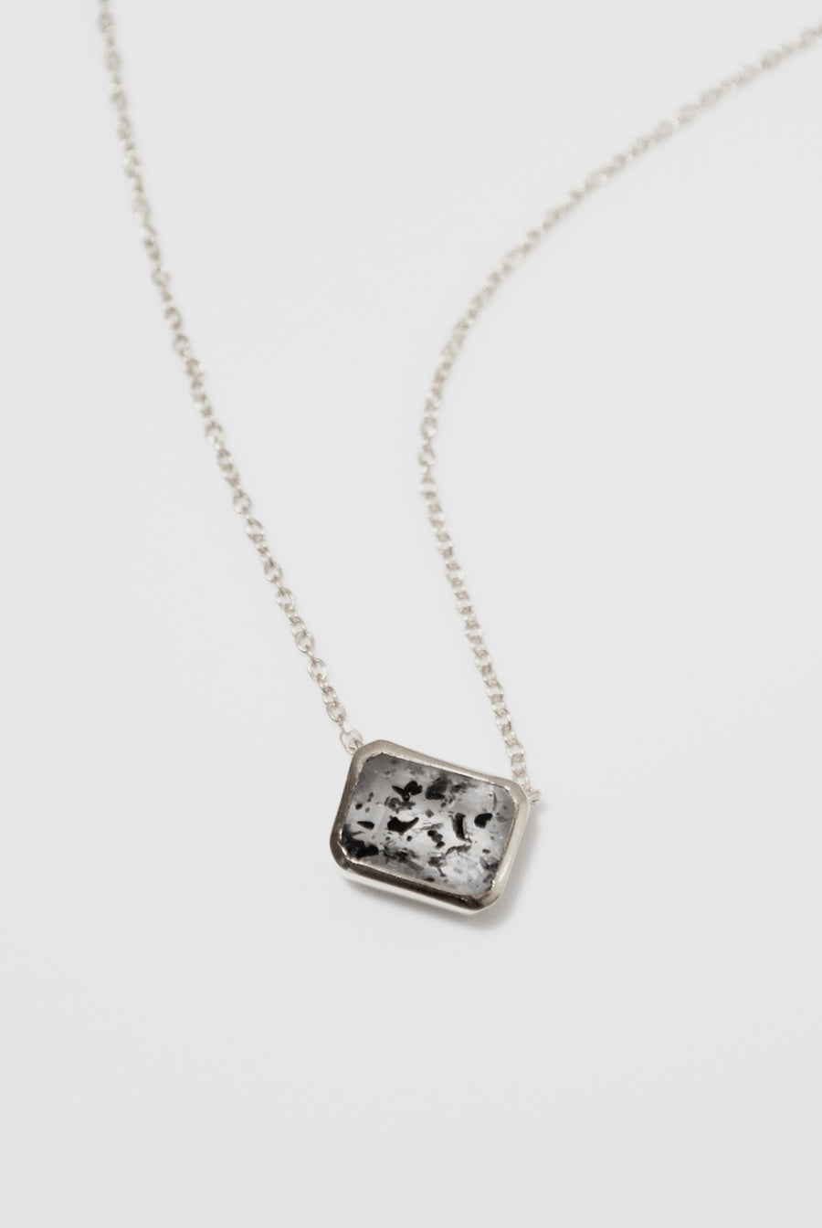(ドットクオーツ/gold | silver) octagon tile necklace