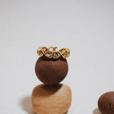 (ホワイトトパーズ/gold) All heart full eternity ring