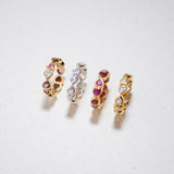 (ホワイトトパーズ/silver) All heart full eternity ring