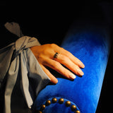 (ブラックオニキス/silver) antique pave triple ring